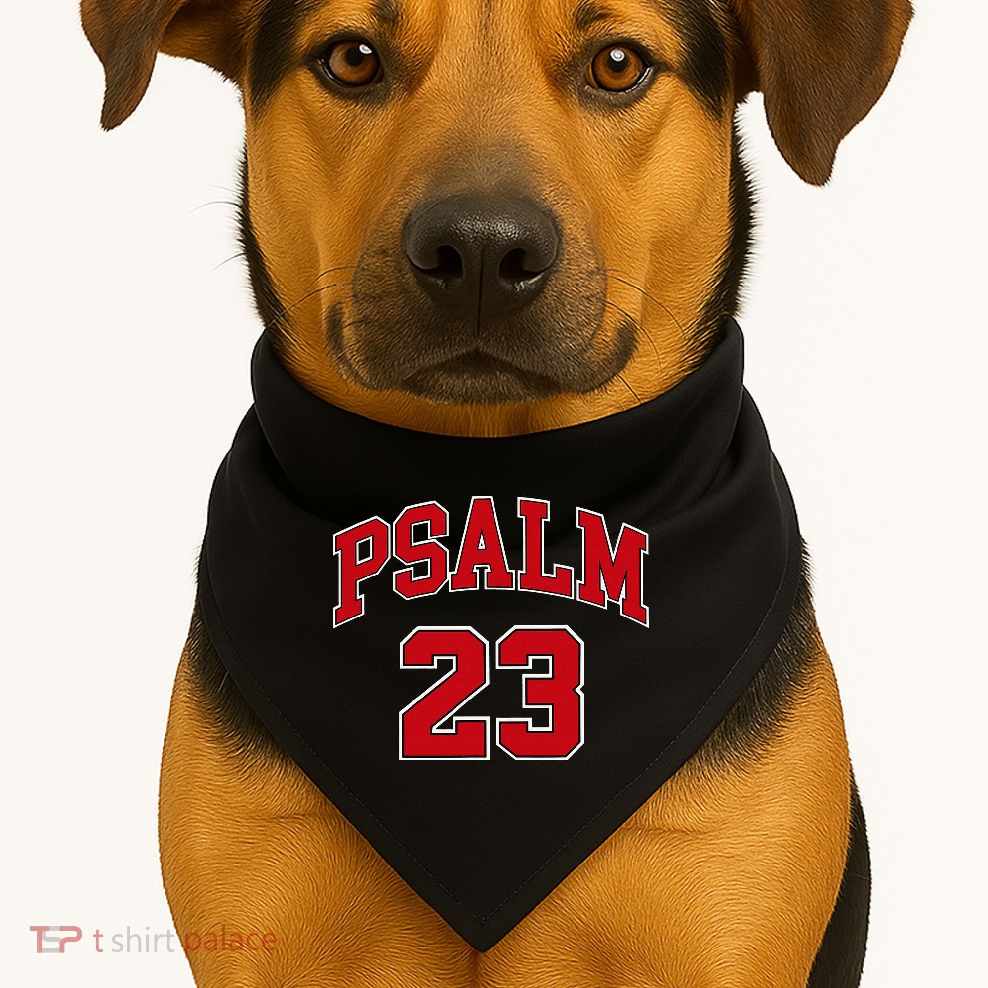 Psalm 23 Retro Sneakerhead Christian Bible Jesus USA-Made Doggie Bandana