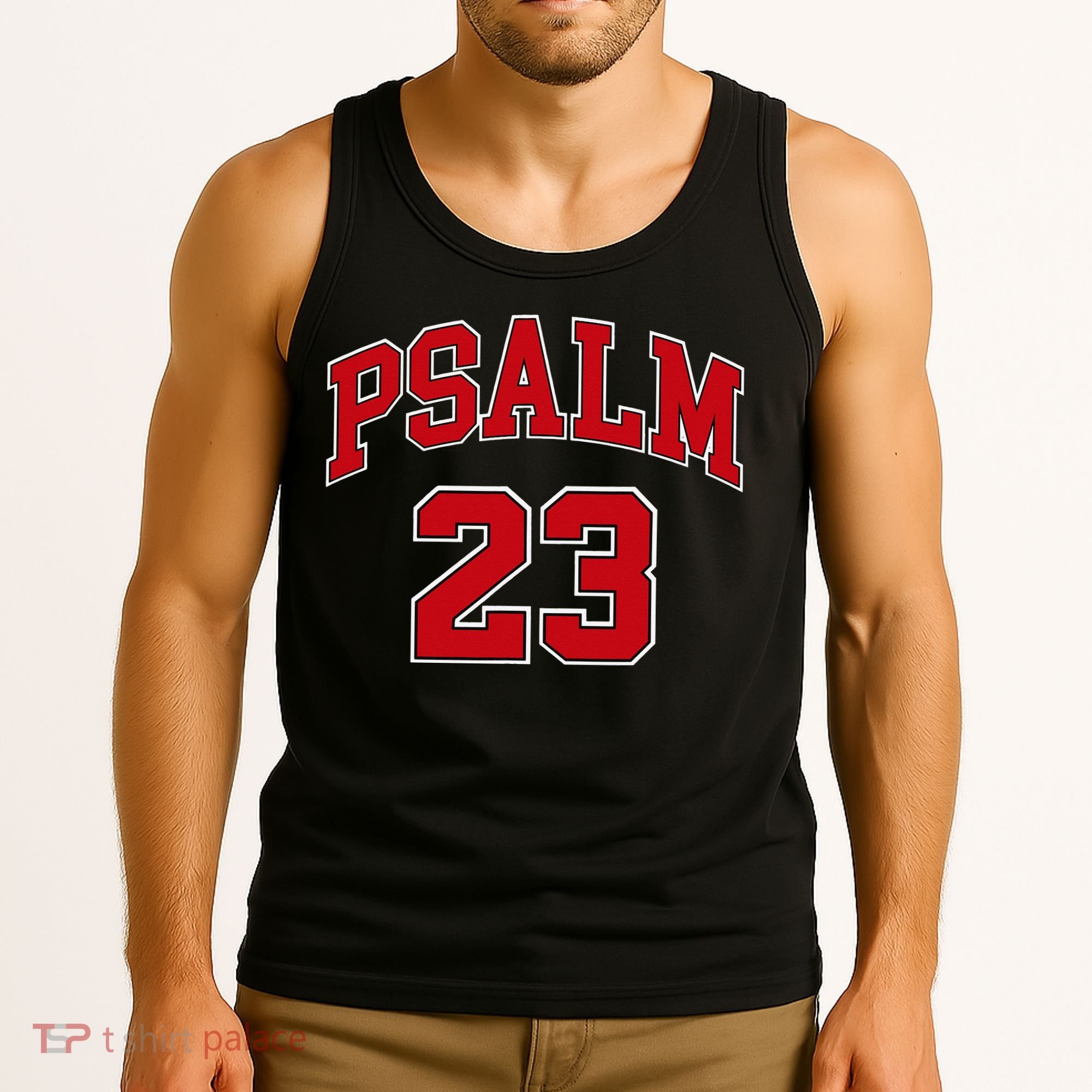 Psalm 23 Retro Sneakerhead Christian Bible Jesus Tank Top