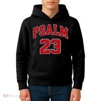 Psalm 23 Retro Sneakerhead Christian Bible Jesus Kids Hoodie thumb 4