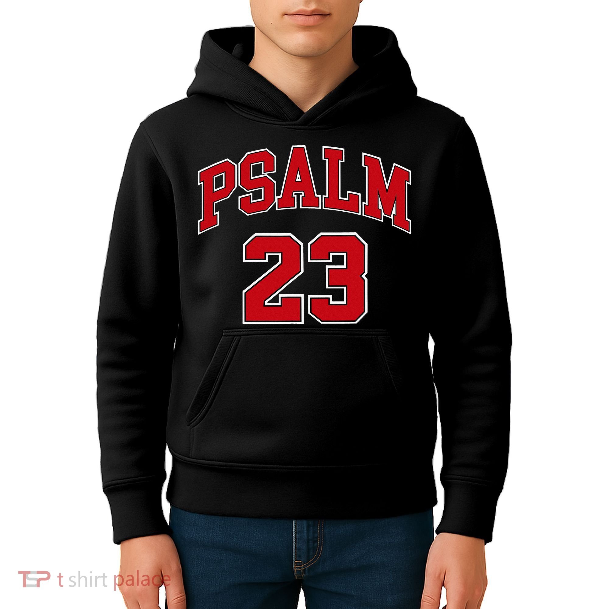 Psalm 23 Retro Sneakerhead Christian Bible Jesus Kids Hoodie