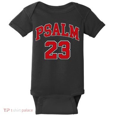 Psalm 23 Retro Sneakerhead Christian Bible Jesus Baby Bodysuit