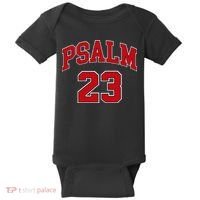 Psalm 23 Retro Sneakerhead Christian Bible Jesus Baby Bodysuit thumb 0