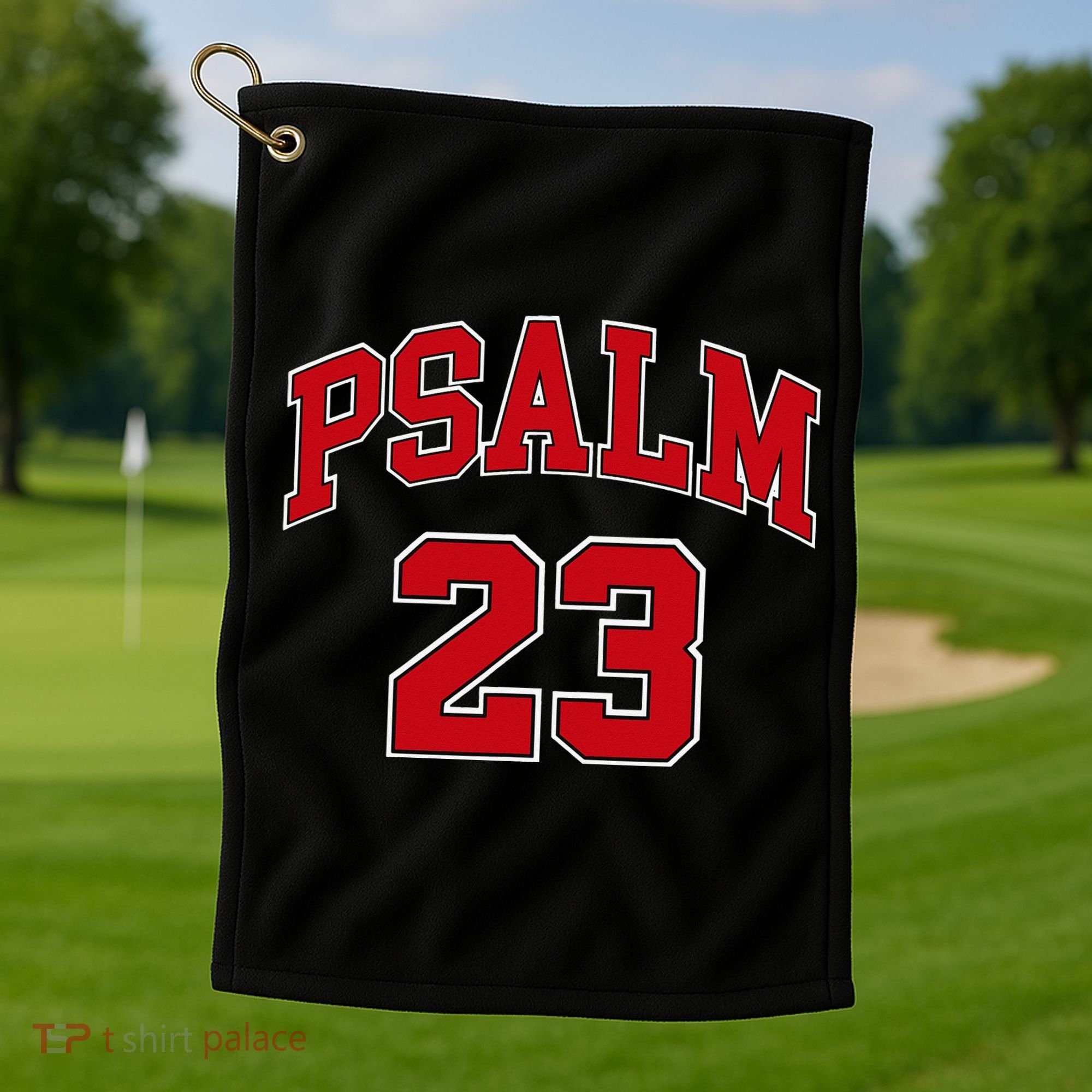 Psalm 23 Retro Sneakerhead Christian Bible Jesus Golf Towel
