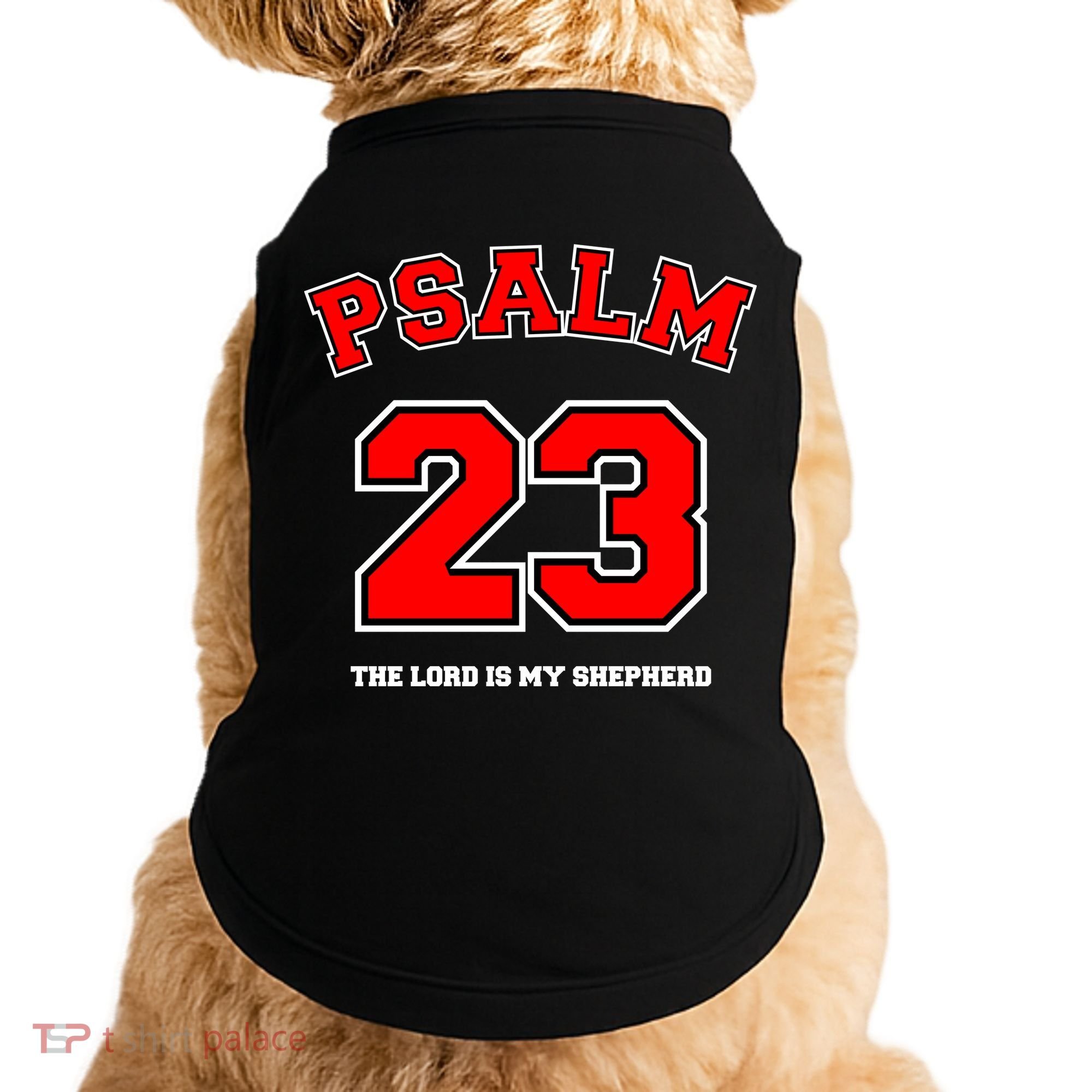Psalm 23 The Lord Is My Shepherd Bible Verse Christian Jersey Doggie Tank