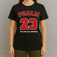 Psalm 23 The Lord Is My Shepherd Bible Verse Christian Jersey T-Shirt thumb 4