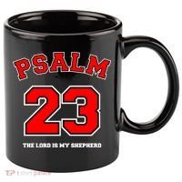 Psalm 23 The Lord Is My Shepherd Bible Verse Christian Jersey 11oz C Handle Ceramic Mug thumb 0