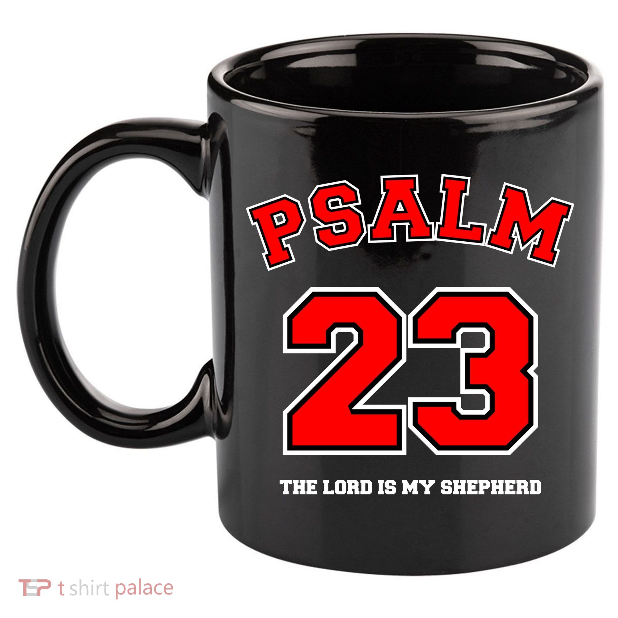 Psalm 23 The Lord Is My Shepherd Bible Verse Christian Jersey 11oz C Handle Ceramic Mug