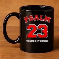 Psalm 23 The Lord Is My Shepherd Bible Verse Christian Jersey 11oz C Handle Ceramic Mug thumb 4