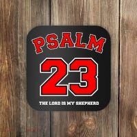 Psalm 23 The Lord Is My Shepherd Bible Verse Christian Jersey Coaster thumb 0