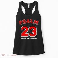 Psalm 23 The Lord Is My Shepherd Bible Verse Christian Jersey Women's Tank Top thumb 0