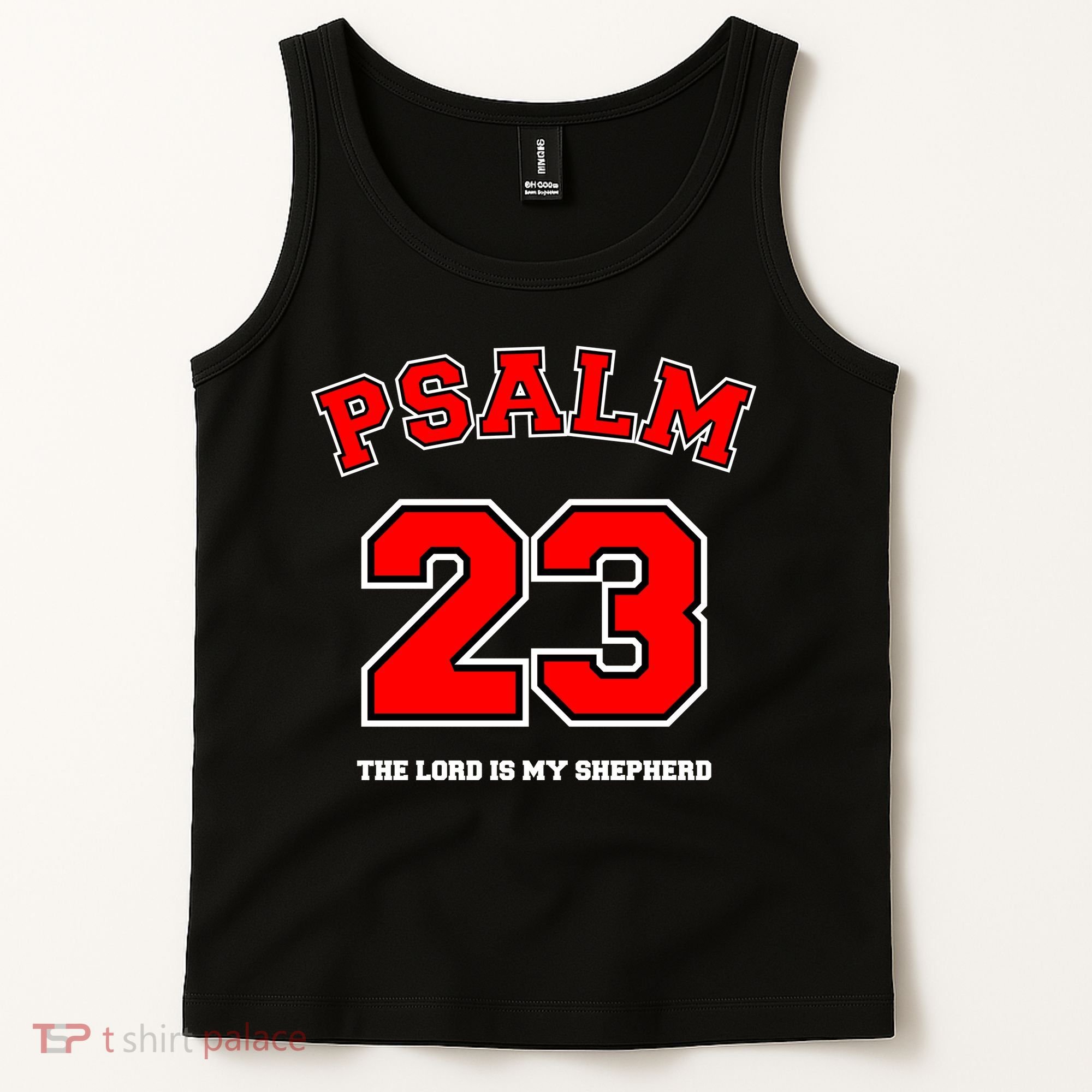 Psalm 23 The Lord Is My Shepherd Bible Verse Christian Jersey Tank Top