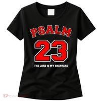 Psalm 23 The Lord Is My Shepherd Bible Verse Christian Jersey Women's T-Shirt thumb 0