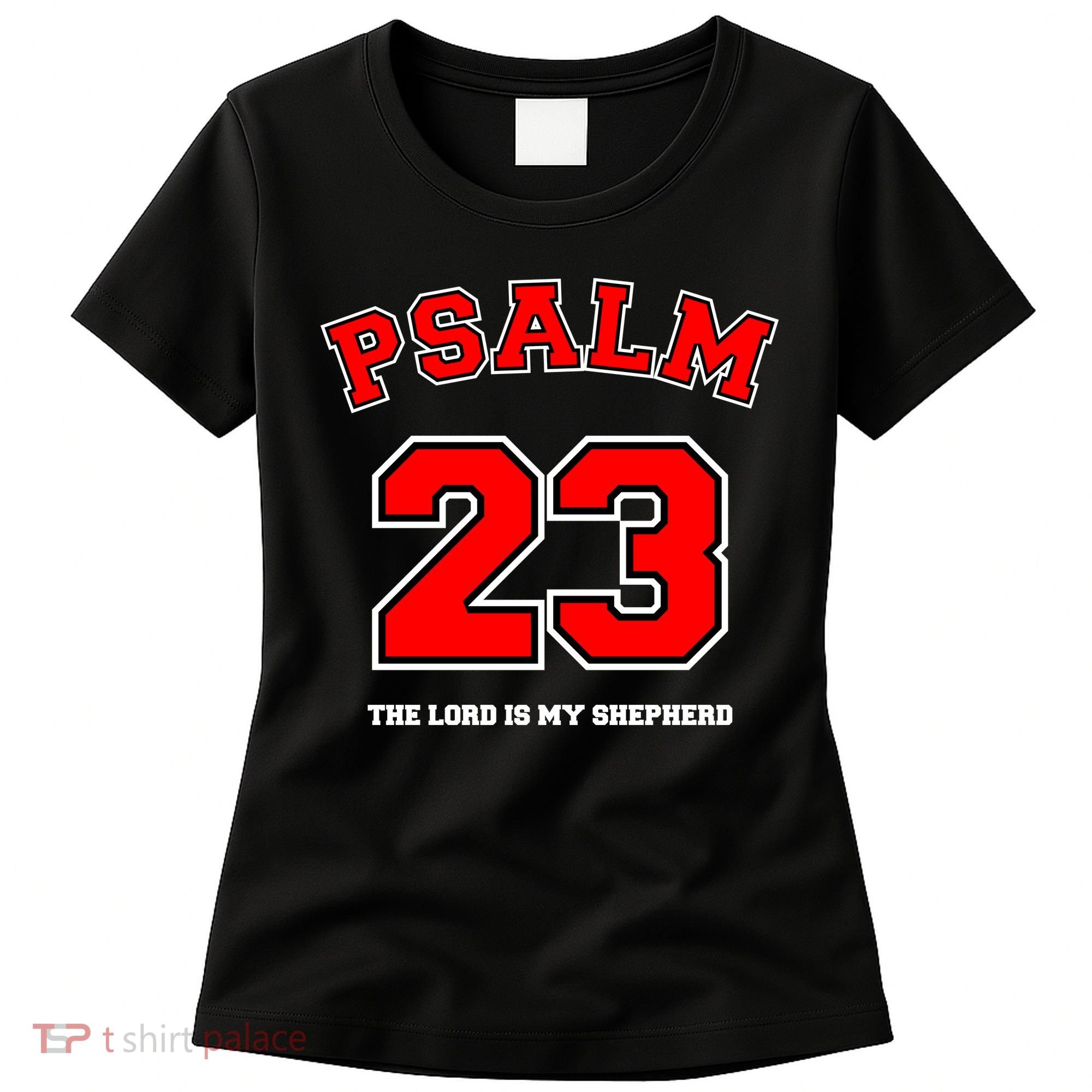 Psalm 23 The Lord Is My Shepherd Bible Verse Christian Jersey Women's T-Shirt