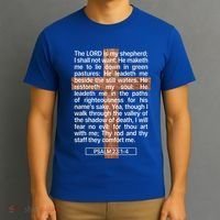 Psalm 23 The Book Of Psalms 2314 The Lord Is My Shepherd T-Shirt thumb 3
