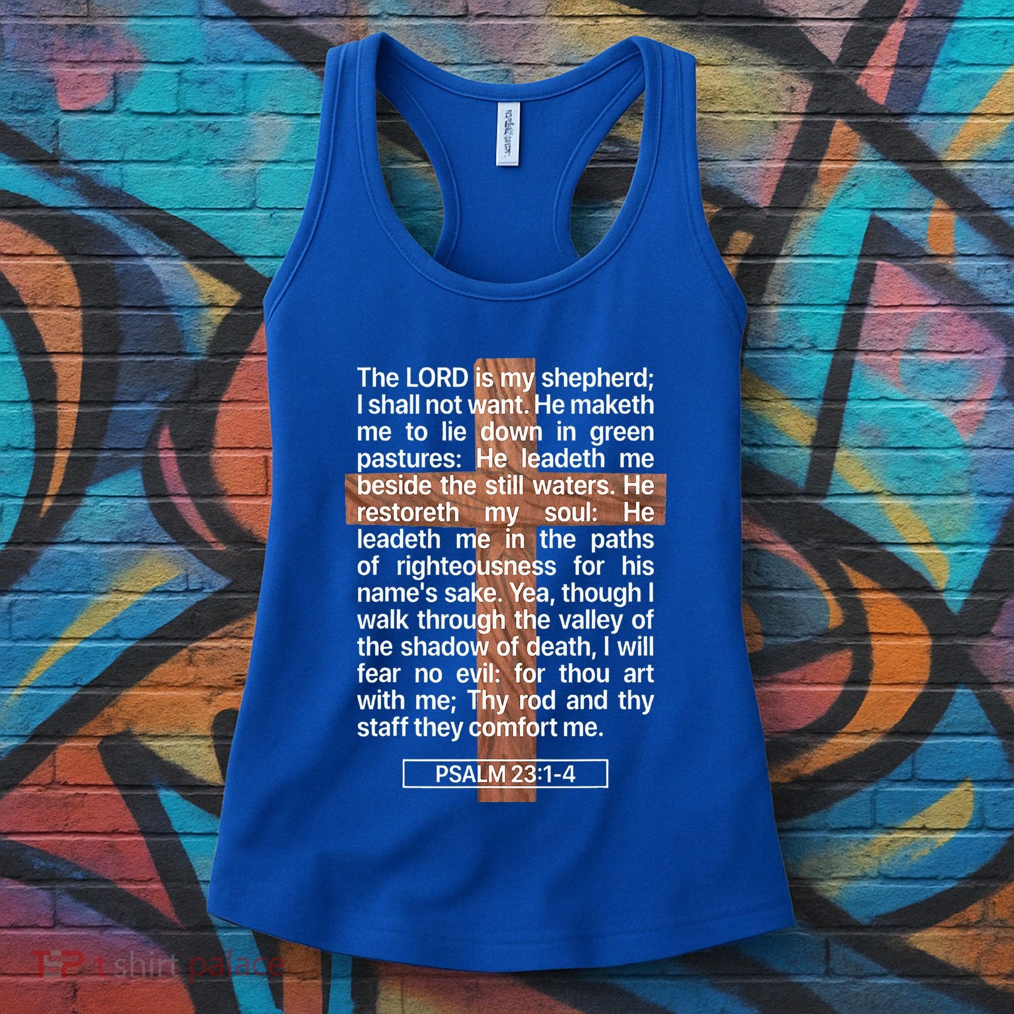 Psalm 23 The Book Of Psalms 2314 The Lord Is My Shepherd Women's Tank Top