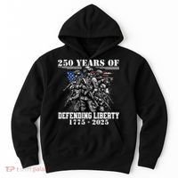 Patriotic 250 USA Army Us Military Parade 250th Anniversary Hoodie thumb 0