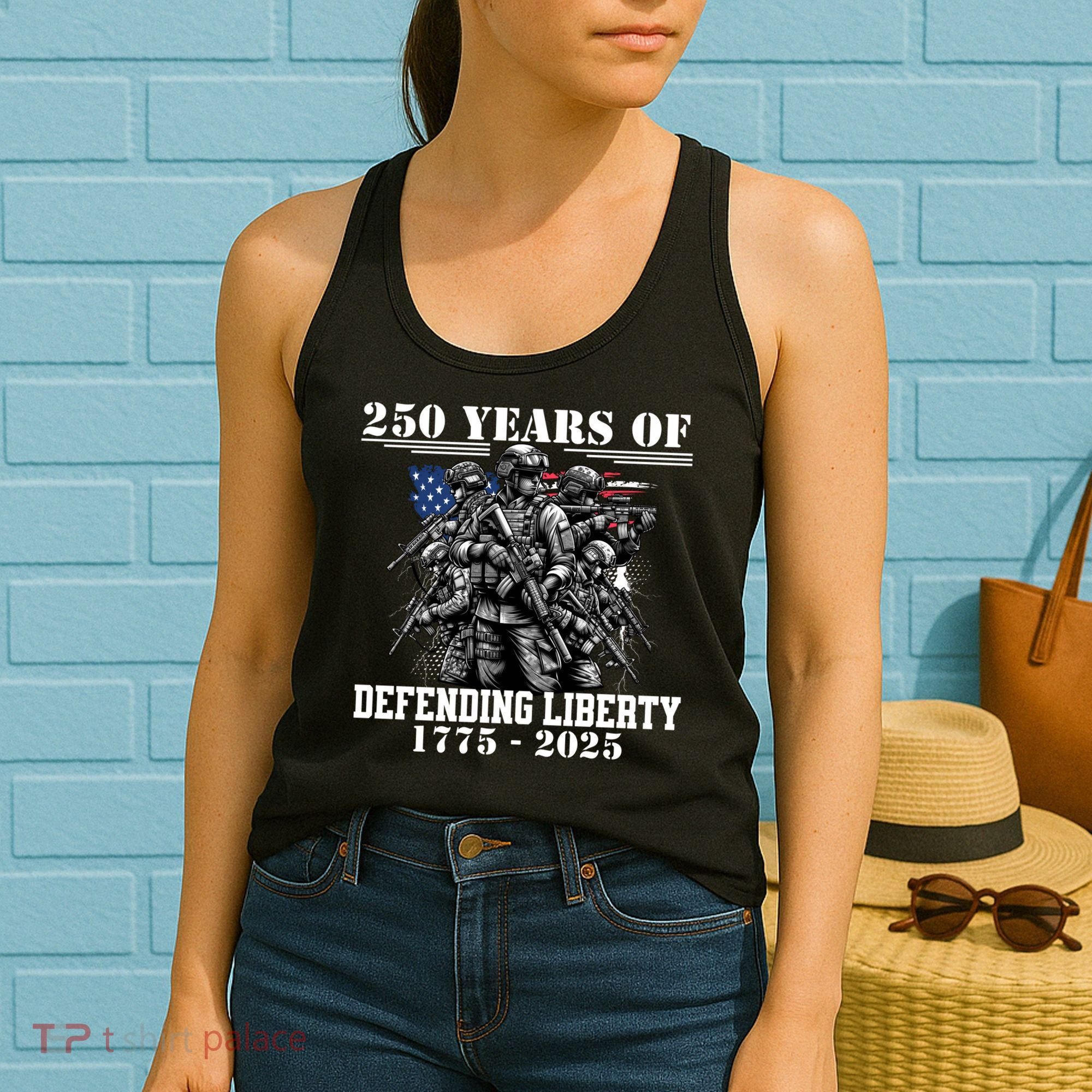 Patriotic 250 USA Army Us Military Parade 250th Anniversary Women's Tank Top