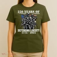 Patriotic 250 USA Army Us Military Parade 250th Anniversary T-Shirt thumb 4