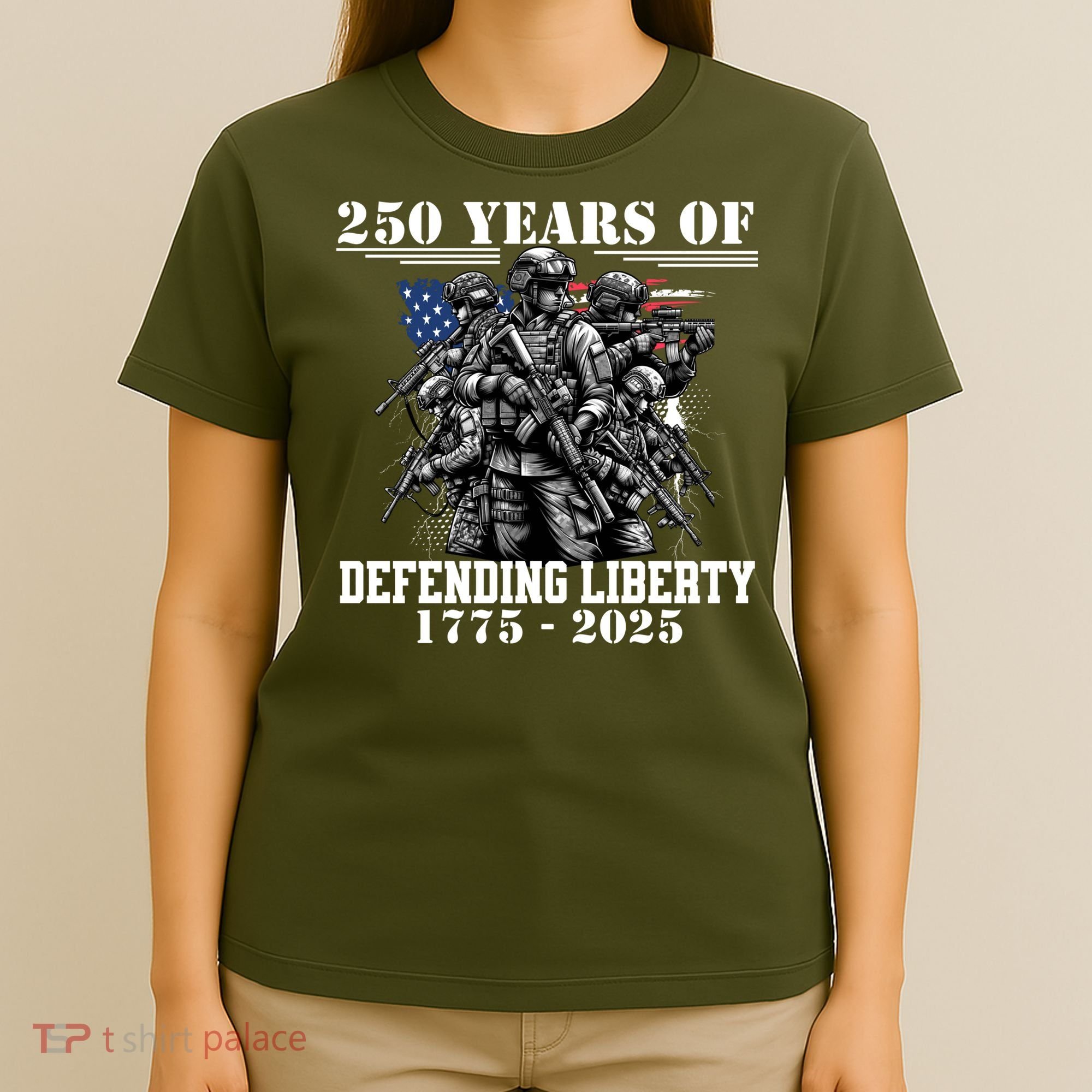 Patriotic 250 USA Army Us Military Parade 250th Anniversary T-Shirt