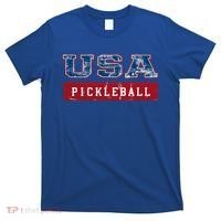 Pickleball 2024 Us Flag Patriotic American Sports Fan Usa Funny Gift T-Shirt thumb 0