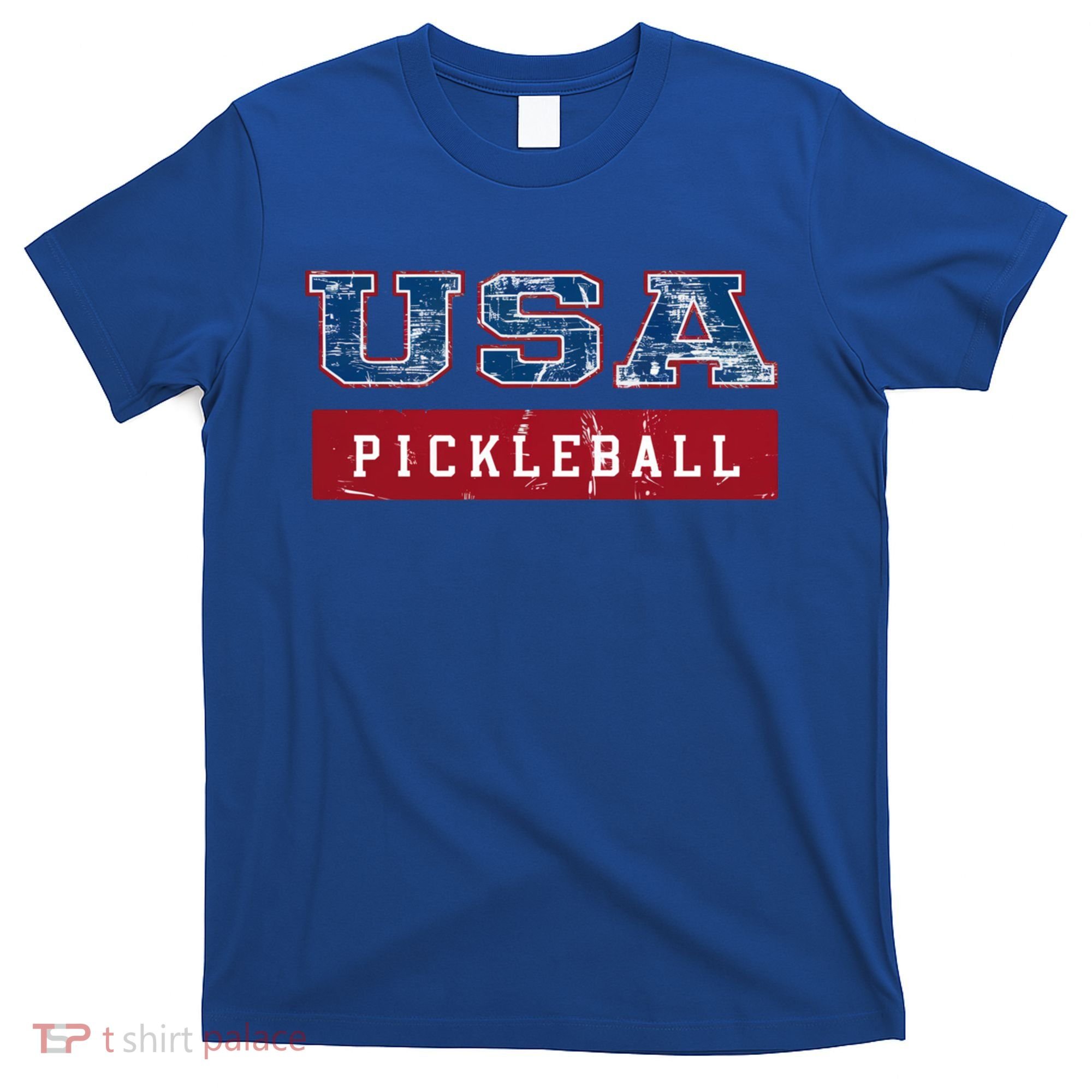 Pickleball 2024 Us Flag Patriotic American Sports Fan Usa Funny Gift T-Shirt