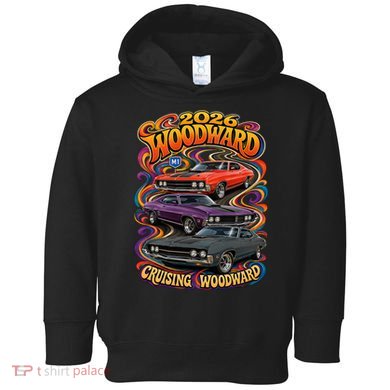 Psychedelic 2026 Woodward Cruising 1970s Muscle Cars Toddler Hoodie