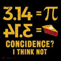 Pi 3 14 = Pie Coincidence I Think Not Math Pun Ornament thumb 1