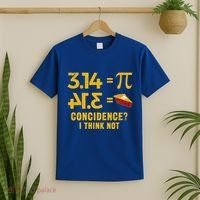 Pi 3 14 = Pie Coincidence I Think Not Math Pun T-Shirt thumb 2