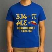 Pi 3 14 = Pie Coincidence I Think Not Math Pun T-Shirt thumb 3