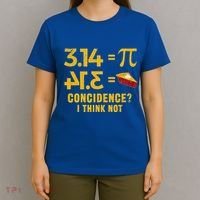 Pi 3 14 = Pie Coincidence I Think Not Math Pun T-Shirt thumb 4