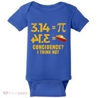 Pi 3 14 = Pie Coincidence I Think Not Math Pun Baby Bodysuit thumb 0