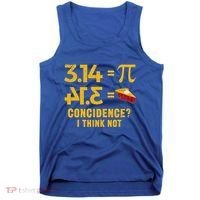 Pi 3 14 = Pie Coincidence I Think Not Math Pun Tank Top thumb 0