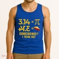 Pi 3 14 = Pie Coincidence I Think Not Math Pun Tank Top thumb 3