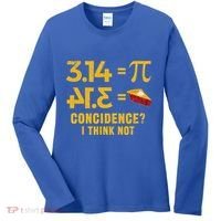 Pi 3 14 = Pie Coincidence I Think Not Math Pun Women's Long Sleeve Shirt thumb 0