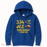 Pi 3 14 = Pie Coincidence I Think Not Math Pun Kids Hoodie thumb 0