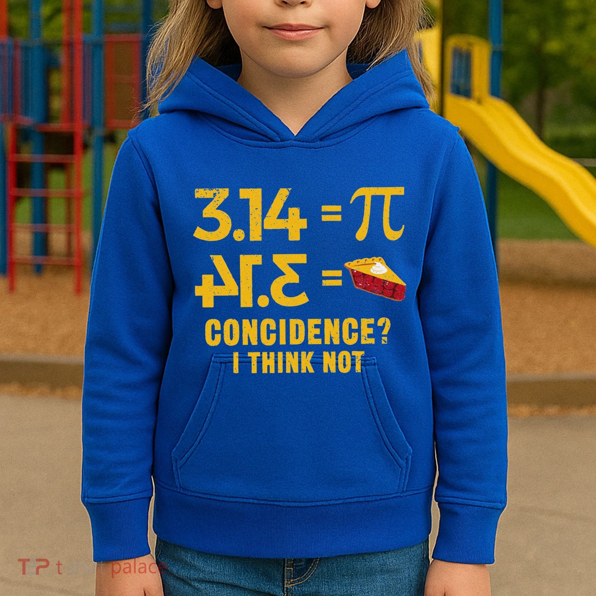 Pi 3 14 = Pie Coincidence I Think Not Math Pun Kids Hoodie