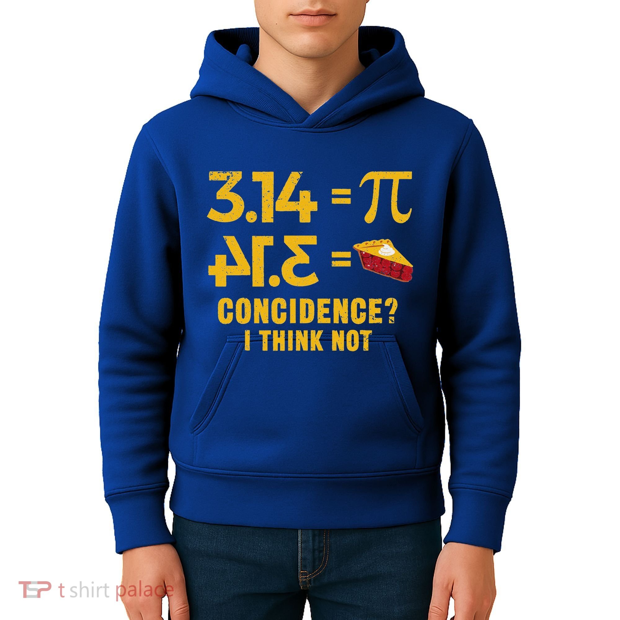 Pi 3 14 = Pie Coincidence I Think Not Math Pun Kids Hoodie