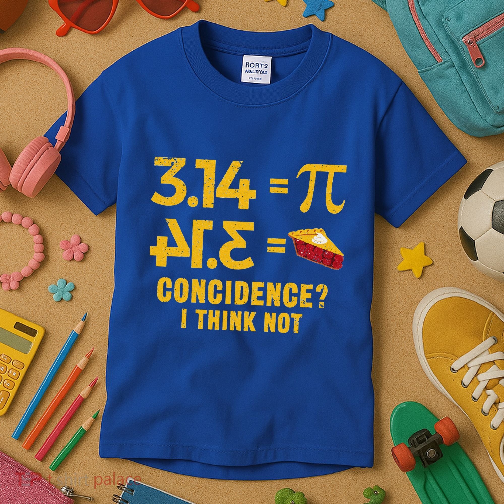 Pi 3 14 = Pie Coincidence I Think Not Math Pun Kids T-Shirt