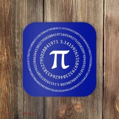 Pi 3 4 Number Symbol Pi Math Gift Coaster