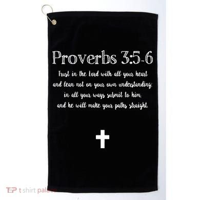 Proverbs 356 Bible Verse Scripture Christian Pullover Golf Towel