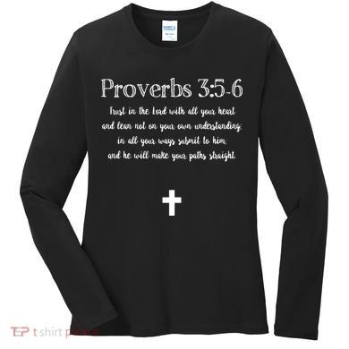 Proverbs 356 Bible Verse Scripture Christian Pullover Women's Long Sleeve Shirt