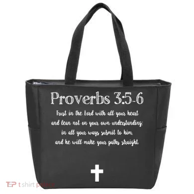 Proverbs 356 Bible Verse Scripture Christian Pullover Tote Bag