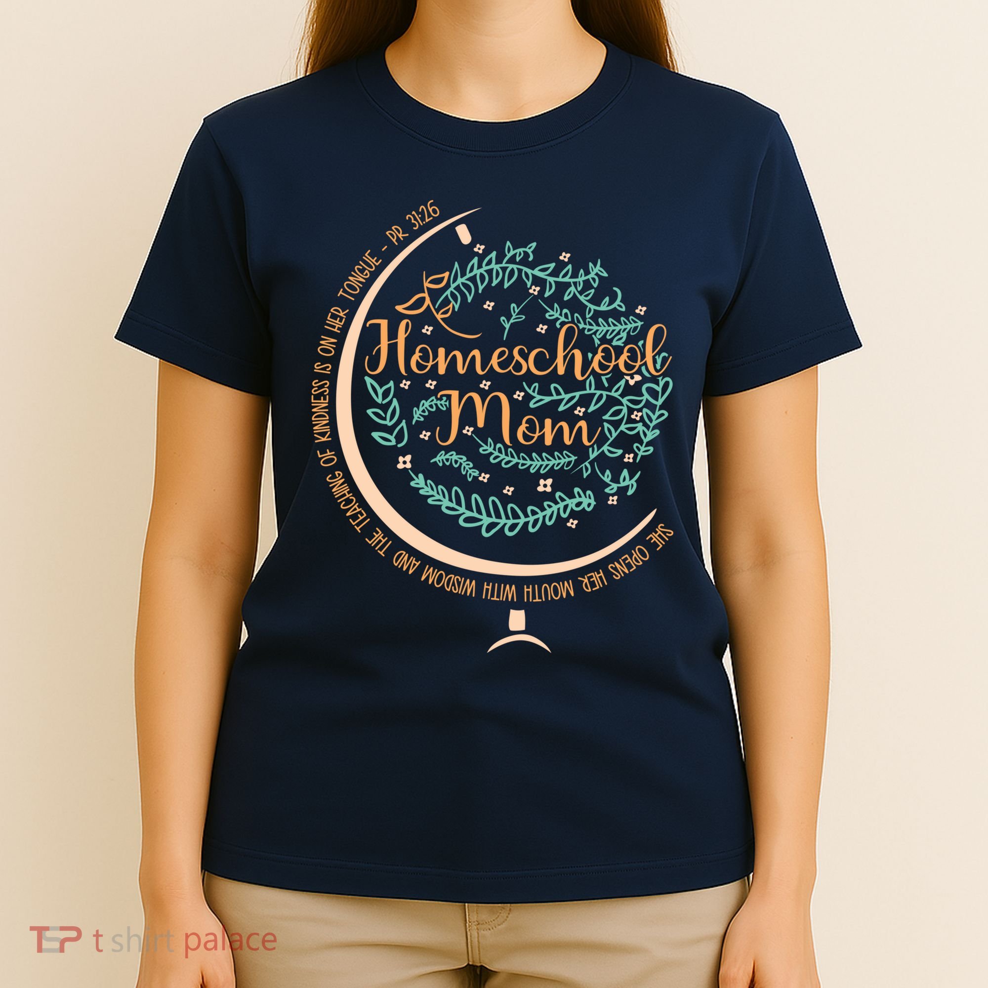 PR 31:26 Christian Homeschool Mom T-Shirt