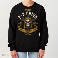 P 3 Orion Anti Submarine Aircraft Skull Distressed Women's Sweatshirt thumb 0