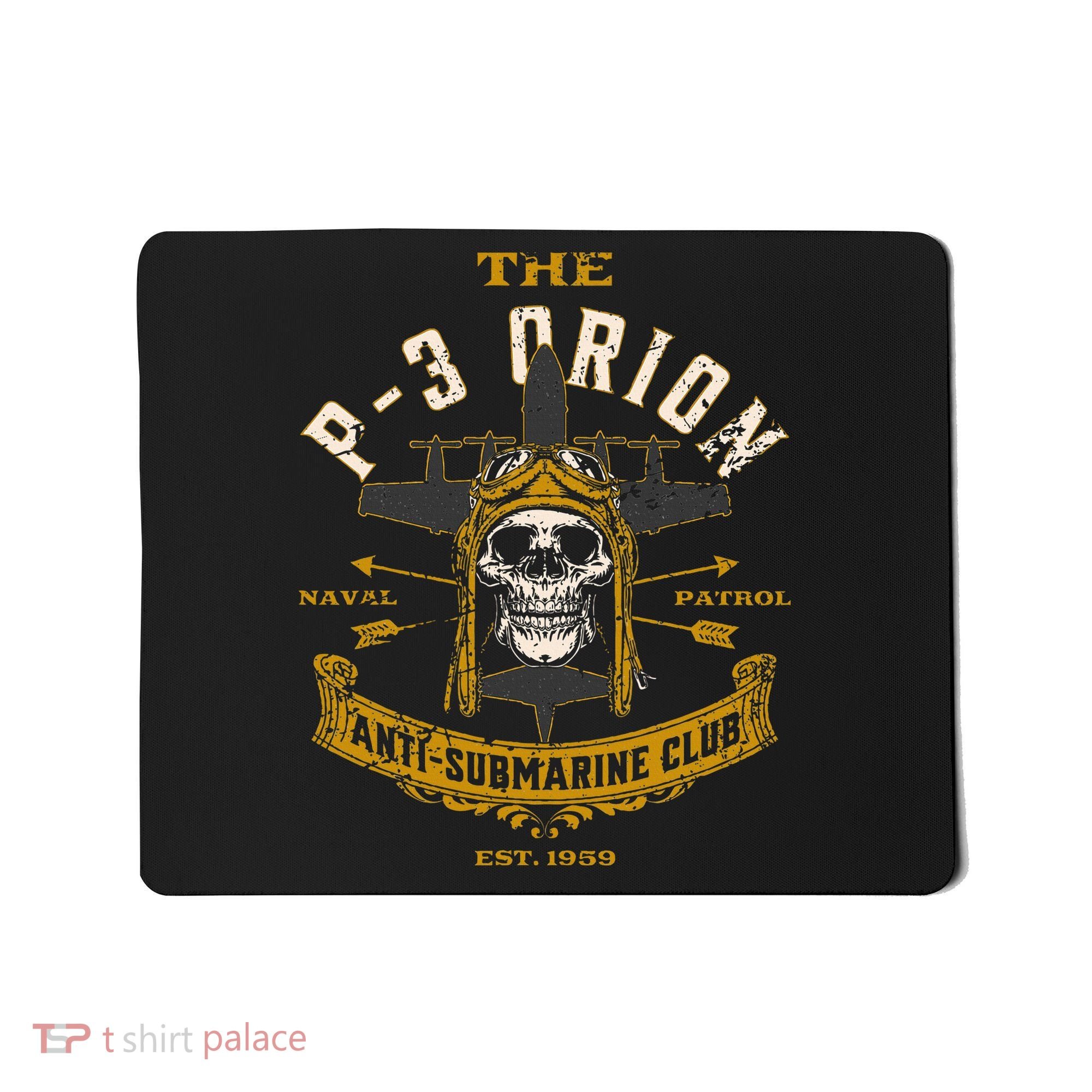 P 3 Orion Anti Submarine Aircraft Skull Distressed Mousepad