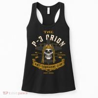 P 3 Orion Anti Submarine Aircraft Skull Distressed Women's Tank Top thumb 0