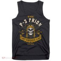 P 3 Orion Anti Submarine Aircraft Skull Distressed Tank Top thumb 0