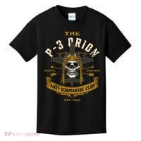 P 3 Orion Anti Submarine Aircraft Skull Distressed Kids T-Shirt thumb 0