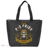 P 3 Orion Anti Submarine Aircraft Skull Distressed Tote Bag thumb 0