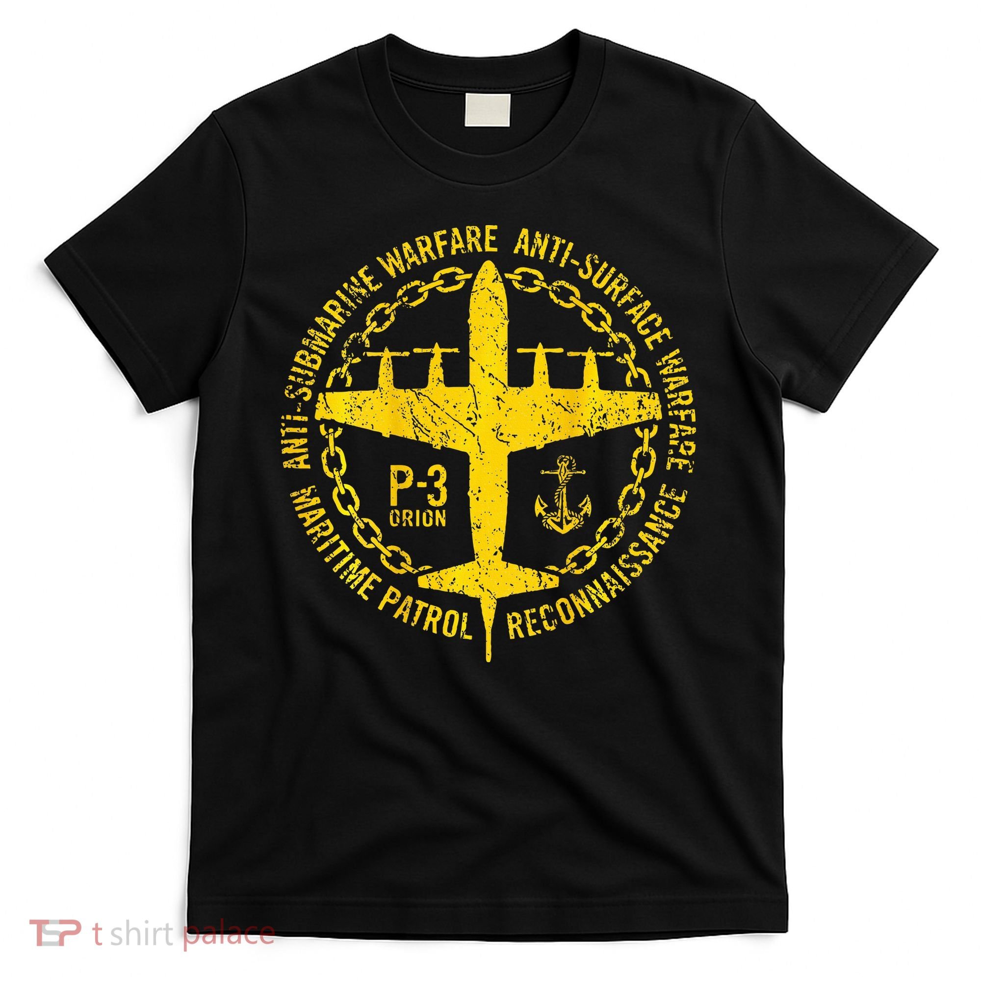 P 3 Orion Antisubmarine Warfare Patrol Military Aircraft T-Shirt